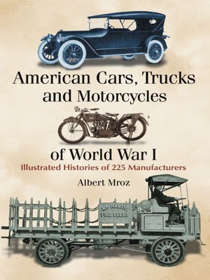 cover image of American Cars, Trucks and Motorcycles of World War I